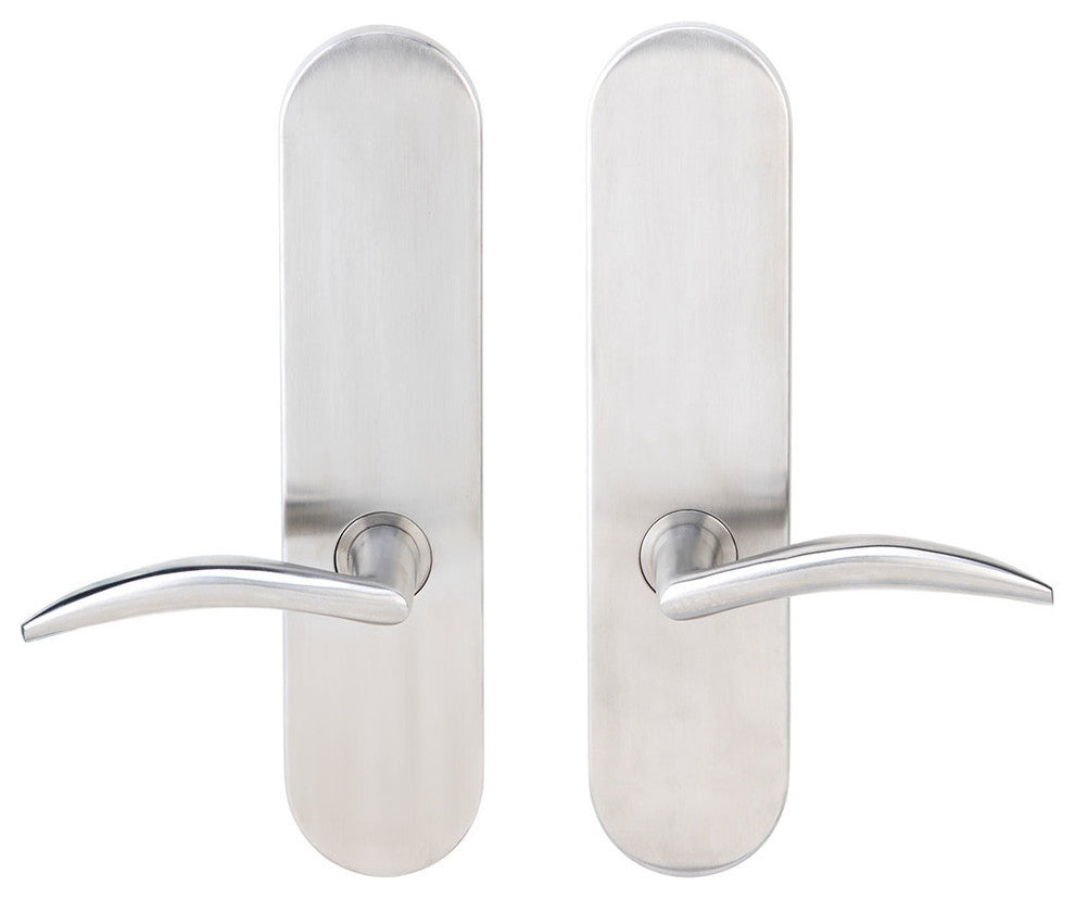 Air-Stream Lever, Tubular Full Dummy Pair, Left Hand, Satin Stainless Steel