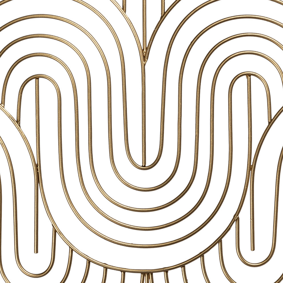 Golden Wave Pattern Wall Decor