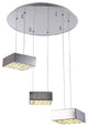 Chrome Frame LED Box Light Fixture With Clear Crystal Bottom