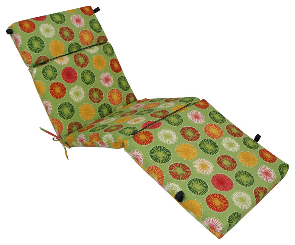 72"X24" Polyester Outdoor Chaise Lounge Cushion, Beringer Spring