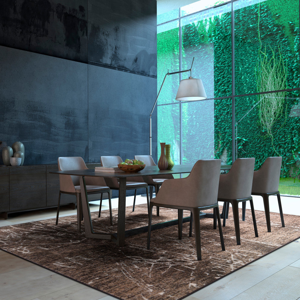 Fractured Umber Rug, 3'10" X 5'4"