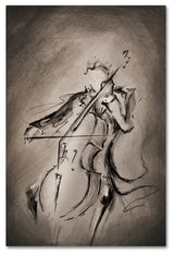 Marc Allante 'The Cellist' Canvas Art, 24x16