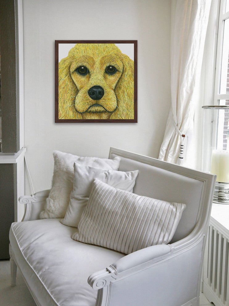 "Cocker Spaniel" Framed Painting Print, 18"x18"