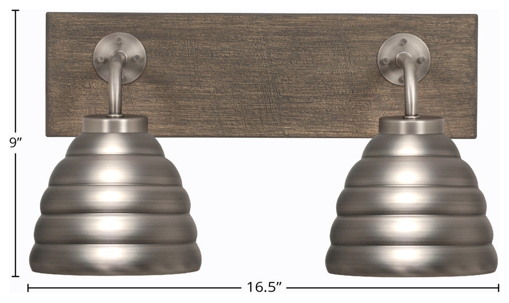 Oxbridge, Bath Bar, Graphite & Painted Distressed Metal, 6" Graphite Shades