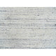 Ivory Hand Loomed Plain Modern Striped Design Natural Wool Runner Rug, 2'6"x6'