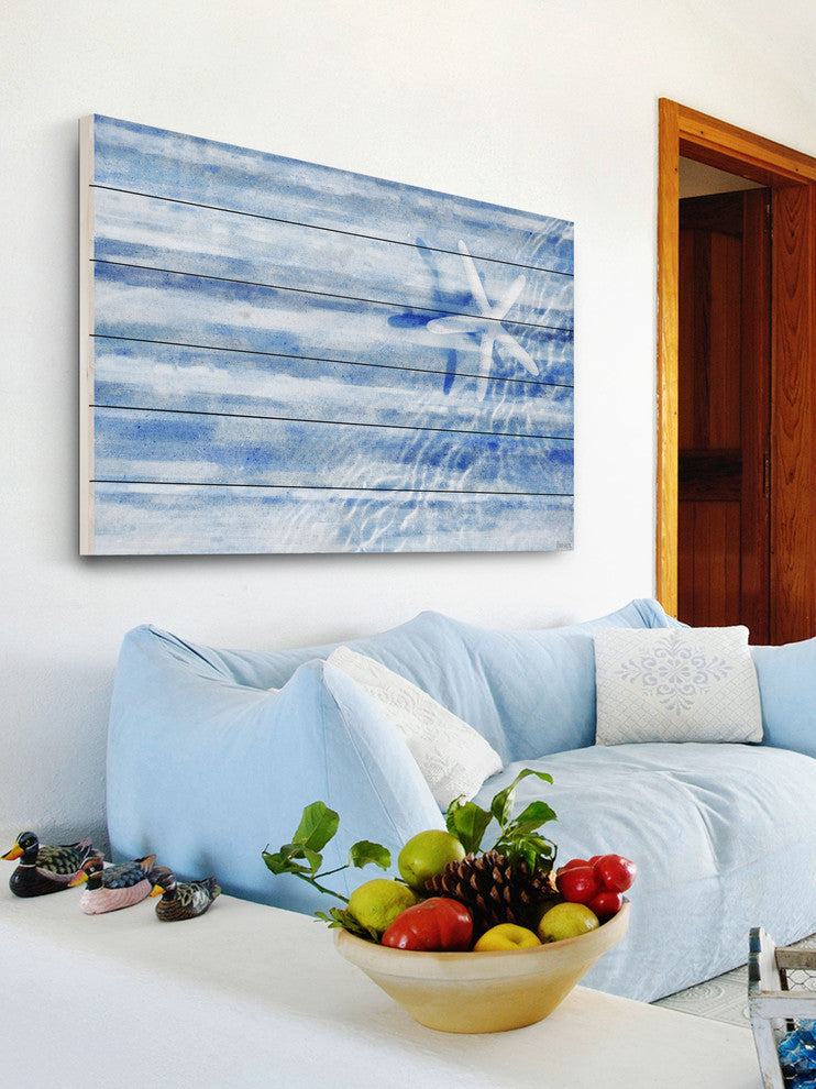 "Starfish" UV Ink Print on White Wood60"x40", 60"x40"