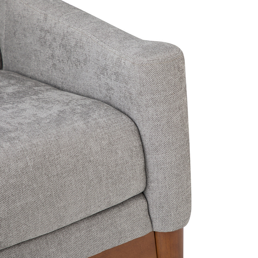 34.2" Comfy Living Room Armchair With Sloped Arms, Gray