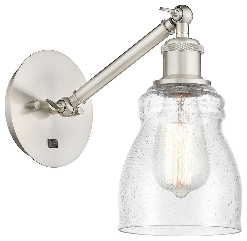 Innovations 317-1W-SN-G394-LED Ellery 1 Light Sconce, Brushed Satin Nickel