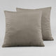 Heritage Plush Velvet Cushion Cover Pair, Gallery Taupe, 18w X 18l