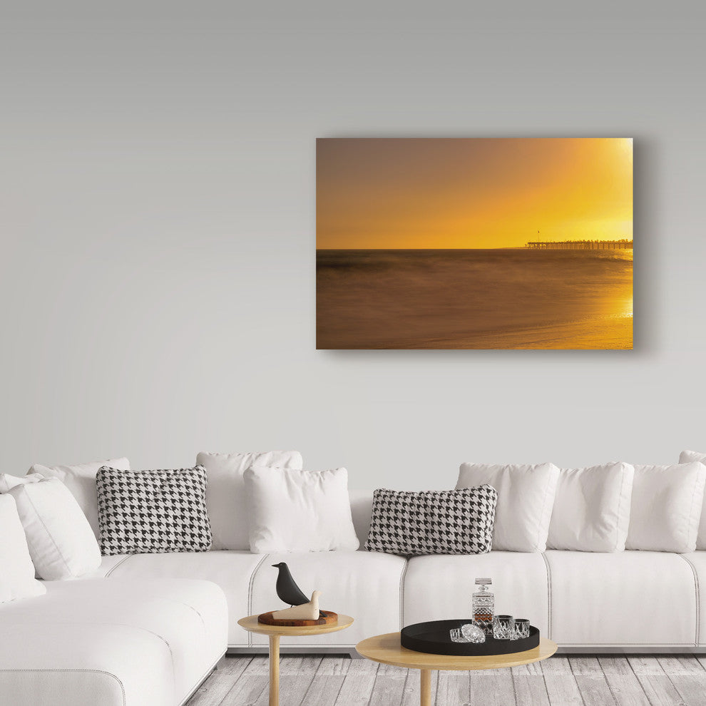 Chris Moyer ''Pier Orange'' Canvas Art, 32"x22"