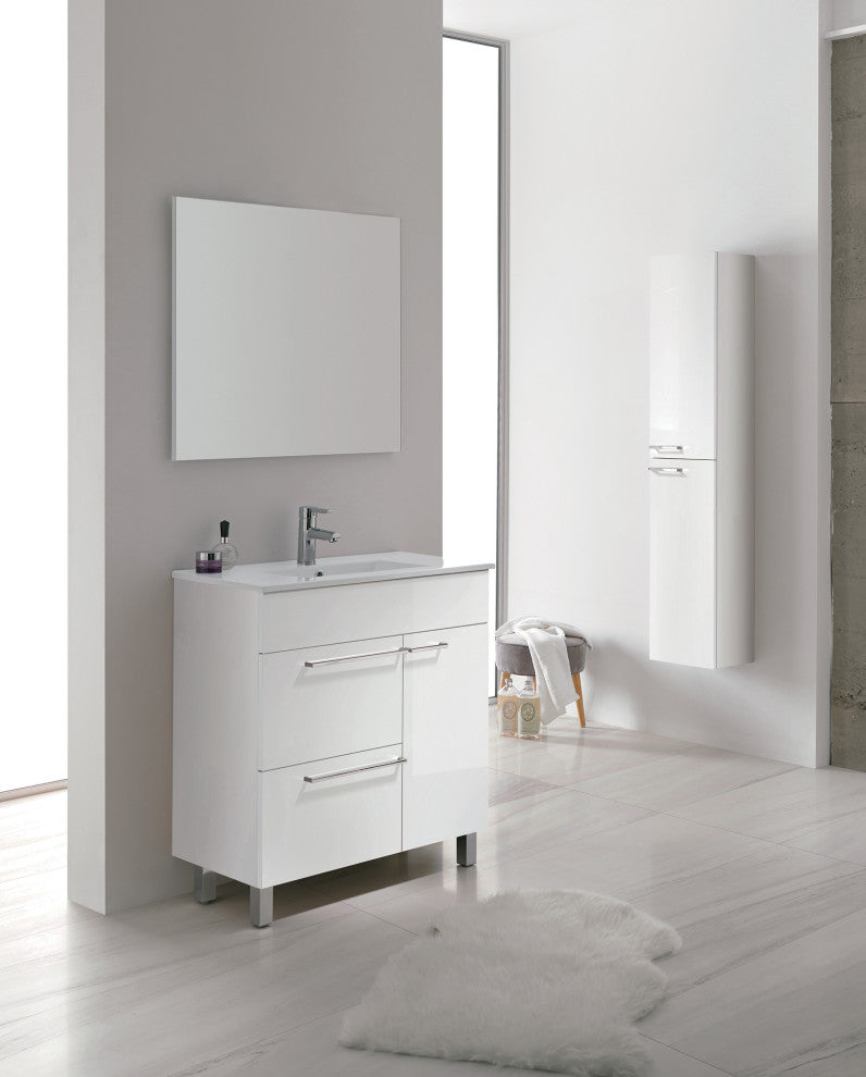 Royo Confort Collection 32" Bathroom Vanity with Sink, Gloss White