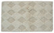 Bath Rug Cotton, 2 Piece Set, 24"x17" and 34"x21", Ivory, Pattern Charlotte