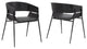 Armen Living Bronte Modern Wood Dining Room Chairs in Black/Gray (Set of 2)