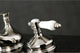 Kingston Brass Widespread Bathroom Faucet With Brass Pop-Up, Polished Nickel