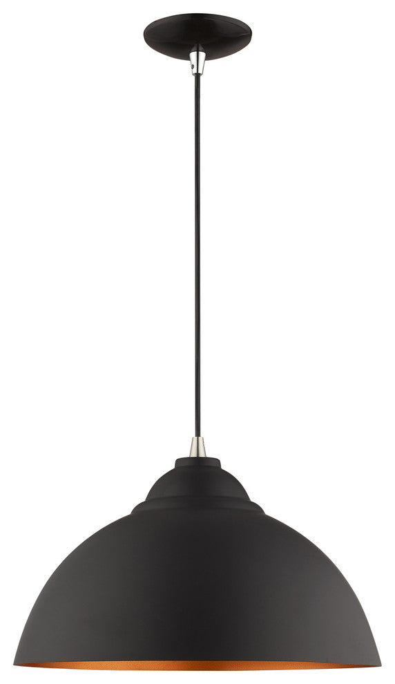 Livex Lighting Black 1-Light Mini Pendant