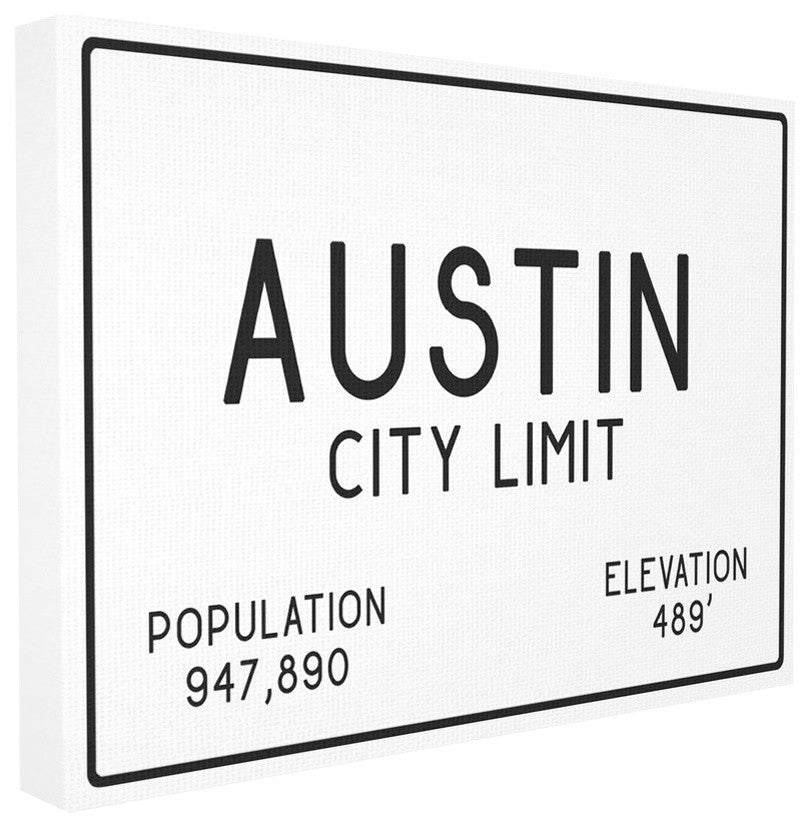 Austin City Limit, 16"x20", Stretched Canvas Wall Art