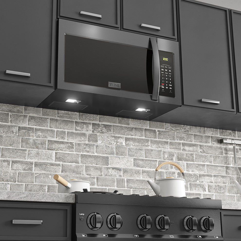 ZLINE Over the Range Convection Microwave Oven in Black Stainless Steel