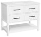 Hudson 42" Vanity, White, Engineered Marble