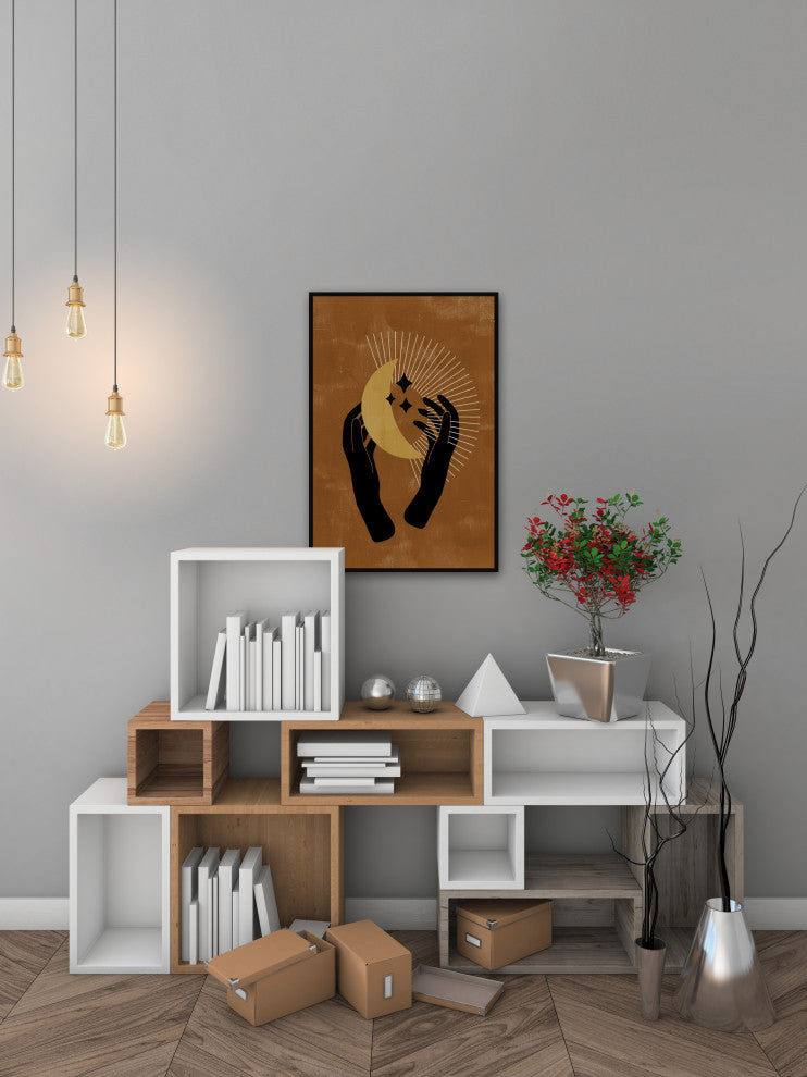 "Hands of Power" Floater Framed Painting Print on Canvas, 40x60