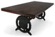 Steampunk Adjustable Dining Table - Iron Crank Base - Walnut Top