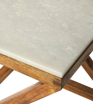 Contemporary Marble Top Side Table