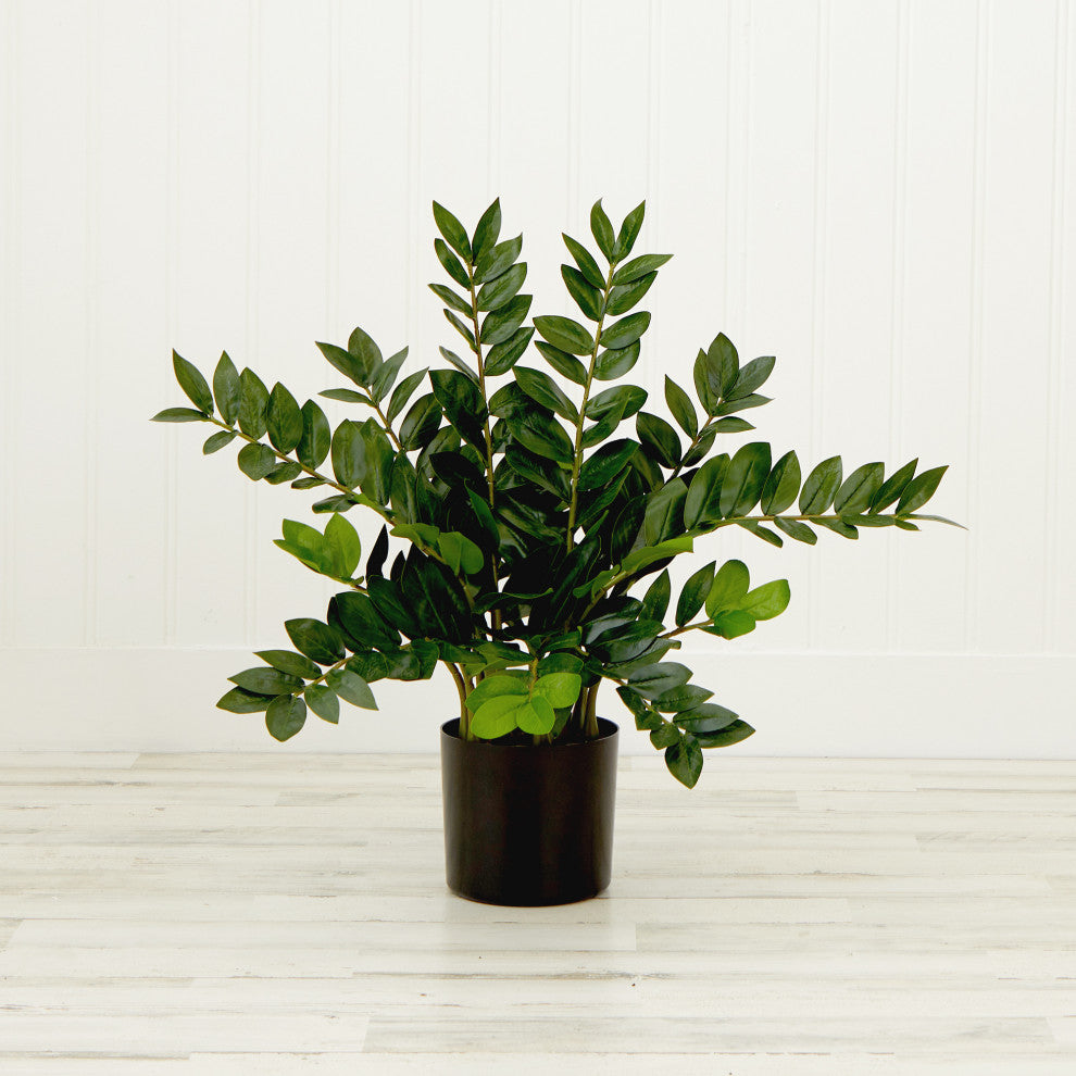 28in. Artificial Zamioculcas Plant with Decorative Planter