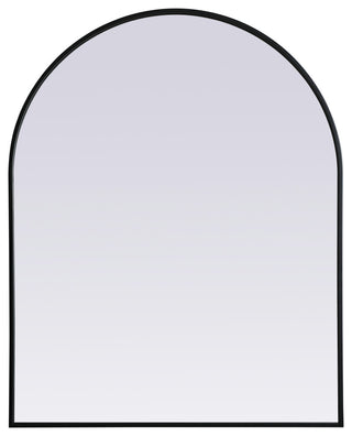 Metal Frame Arch Mirror 33X42 Inch, Black