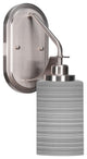 Odyssey 1 Light Wall Sconce In Brushed Nickel Finish With 4" Gray Matrix Glass