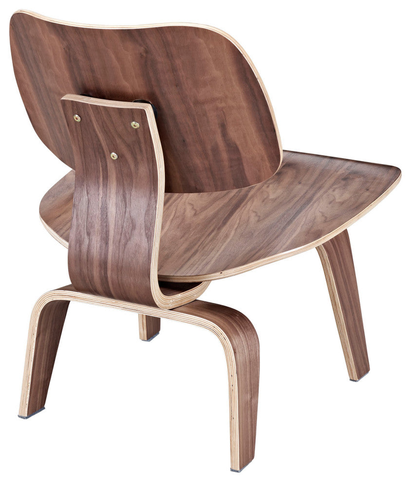 Fathom Wood Lounge Chair, Walnut
