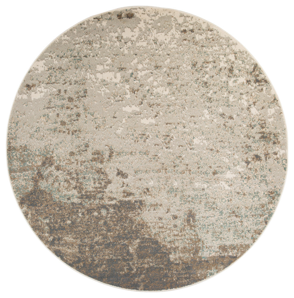 Alpine Amira Area Rug, Gray, 7'10" x 7'10"R, Abstract