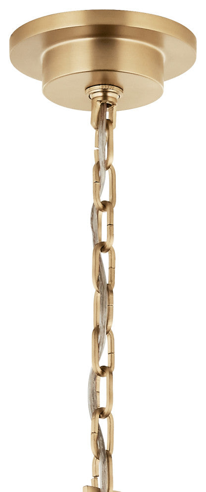 Carrick Chandelier, Black, Champagne Bronze, 8 Light