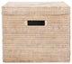 La Jolla Rattan Rectangular  Storage Box, White Wash