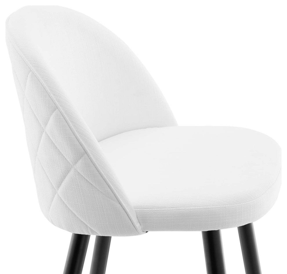 Cordial Fabric Bar Stools - Set of 2-White