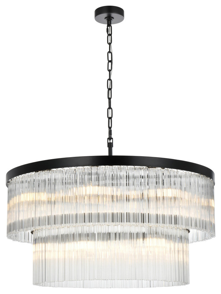 Home Living 32" Chandelier, Black
