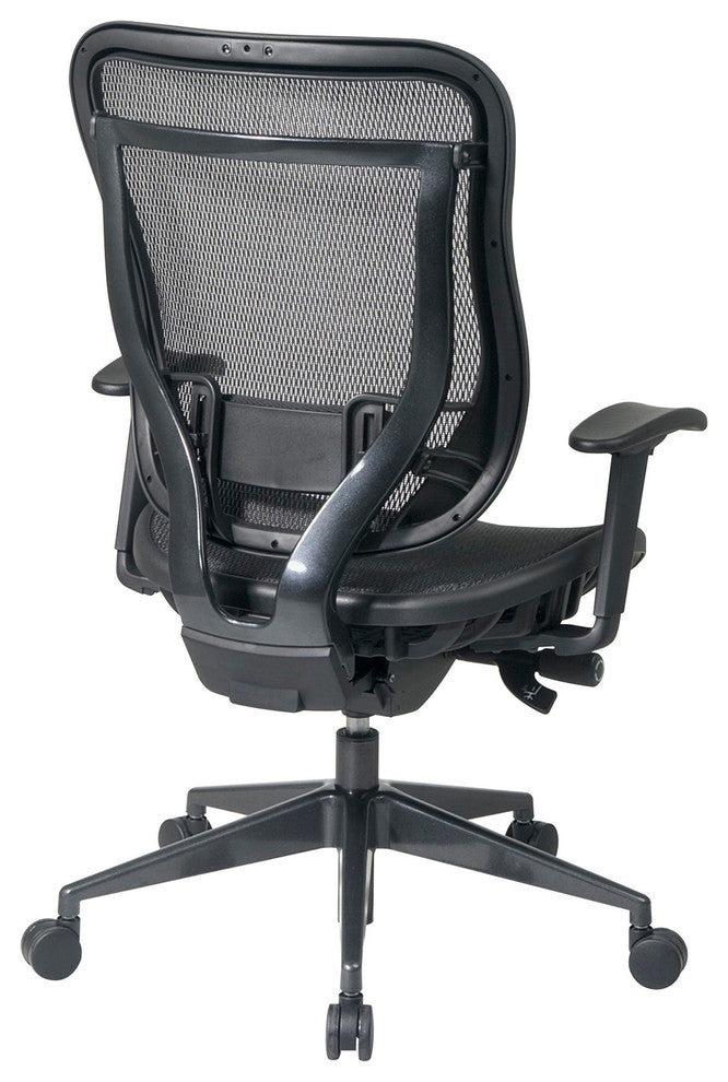 Executive High Back Chair With Breathable Mesh Seat and Back, Gunmetal Finish