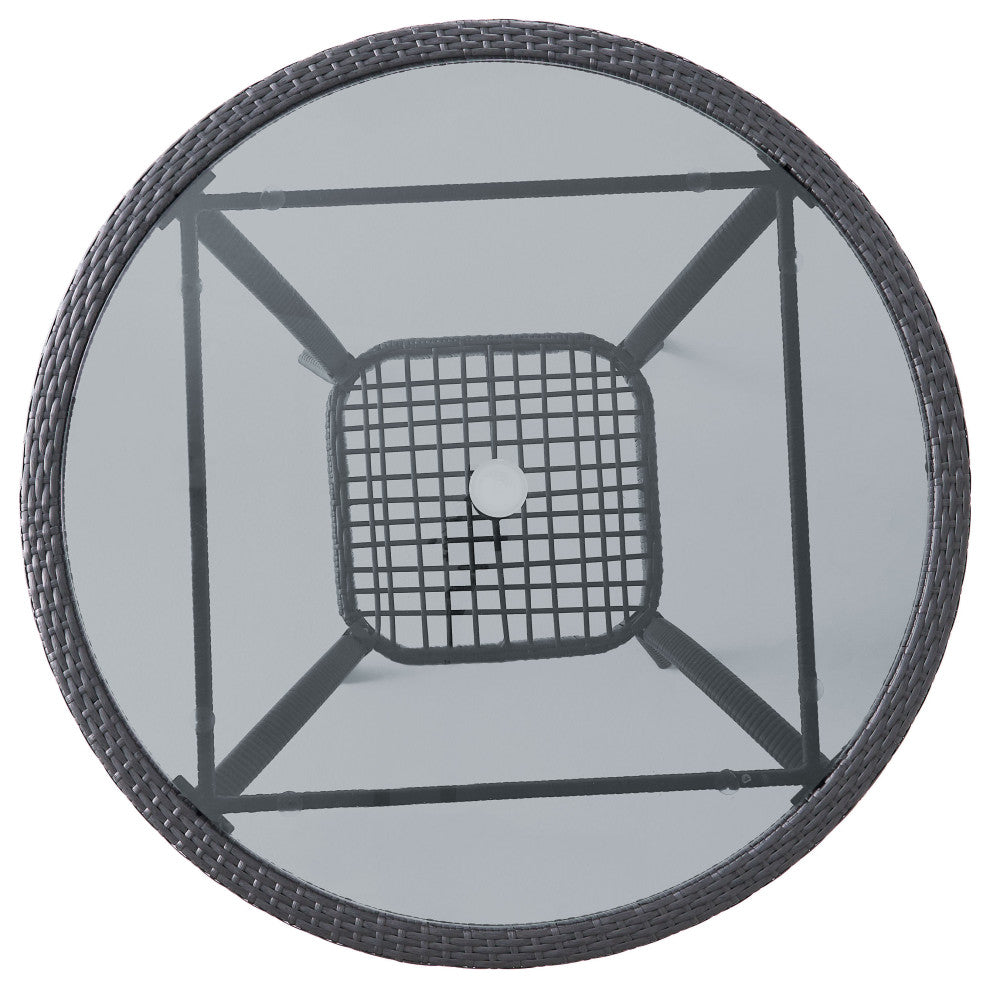 GDF Studio Hopp Outdoor Bistro Gray PE Table