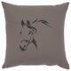 Image Pillow 16x16 Horse Profile Cotton Chrome