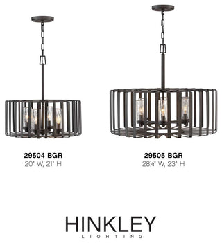 Hinkley Lighting 29504 Reid 120v 4 Light 20"W Open Air Outdoor - Brushed