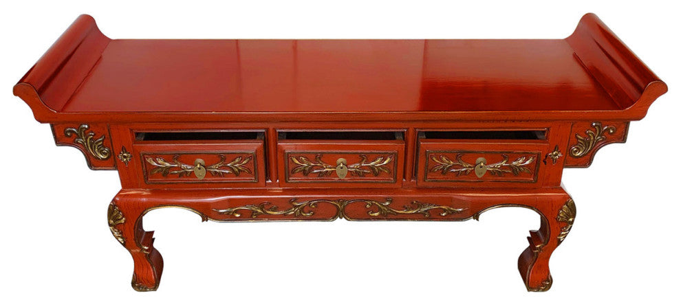 Three Drawer Chinese Meditation Table 53" Wide