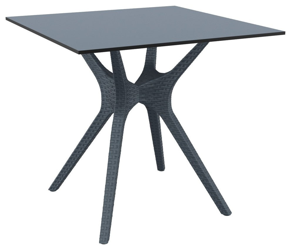 Compamia Ibiza 5-Piece Square Outdoor Dining Set, Dark Gray