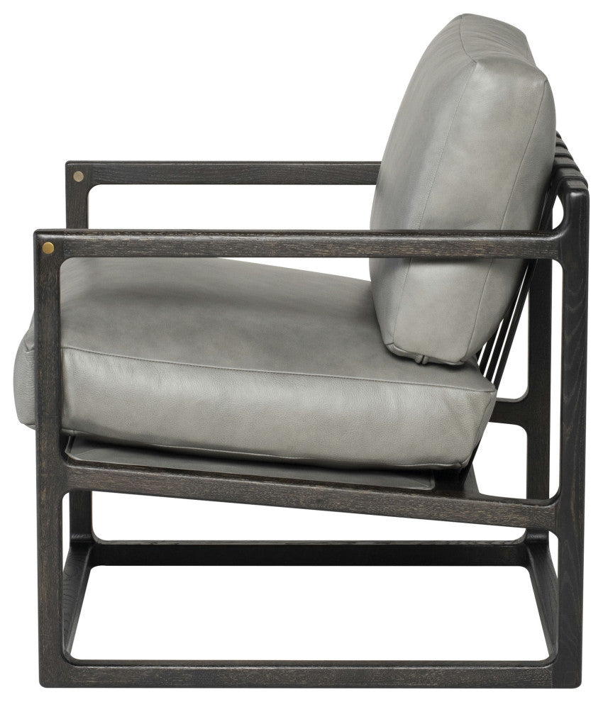 Lian Dove Leather Occasional Chair