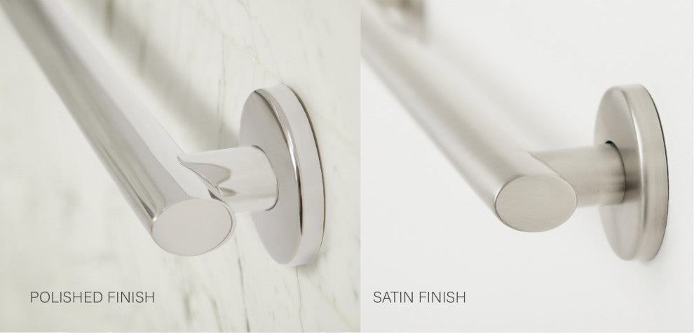 Coronado Oval Designer Shower Grab Bar, Polished, 48"