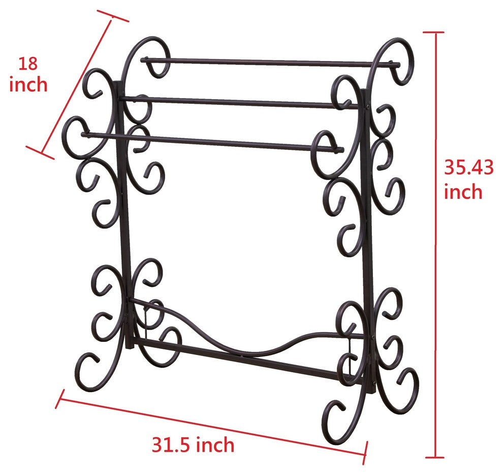 Metal Scroll Quilt Rack