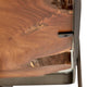 IE Series Kullen End Table, Teak Top, Galvanized Gray Frame