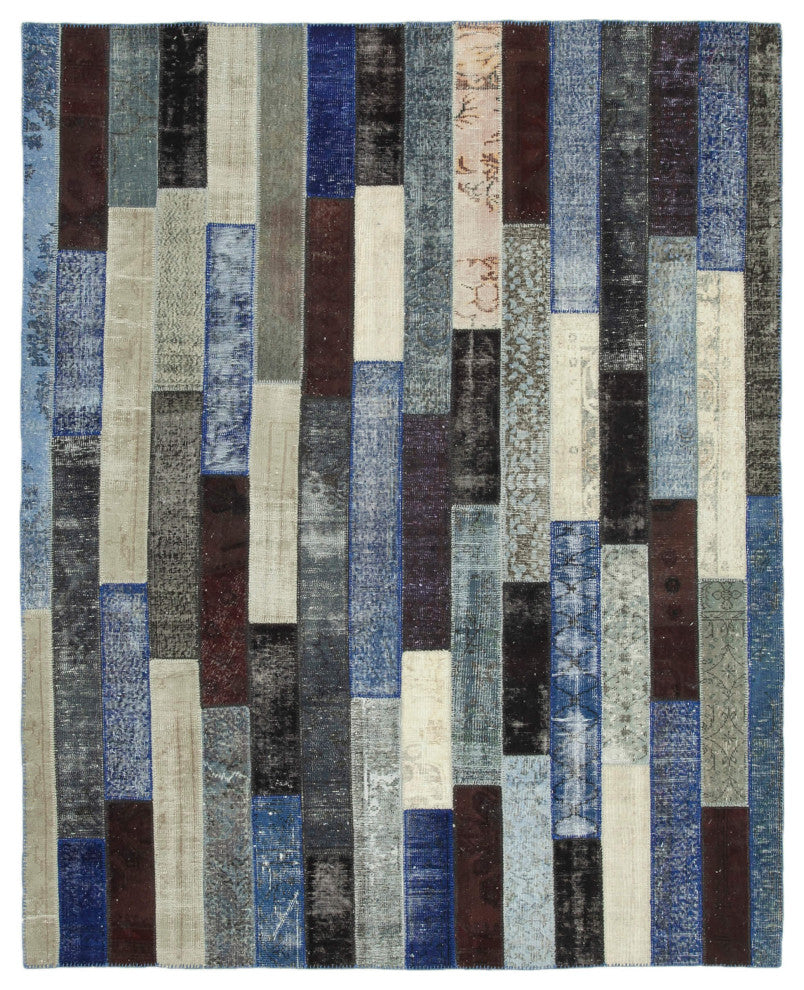 Rug N Carpet - Hand-Knotted Anatolian 8' 2" x 10' 1" Rustic Patchwork Area Rug