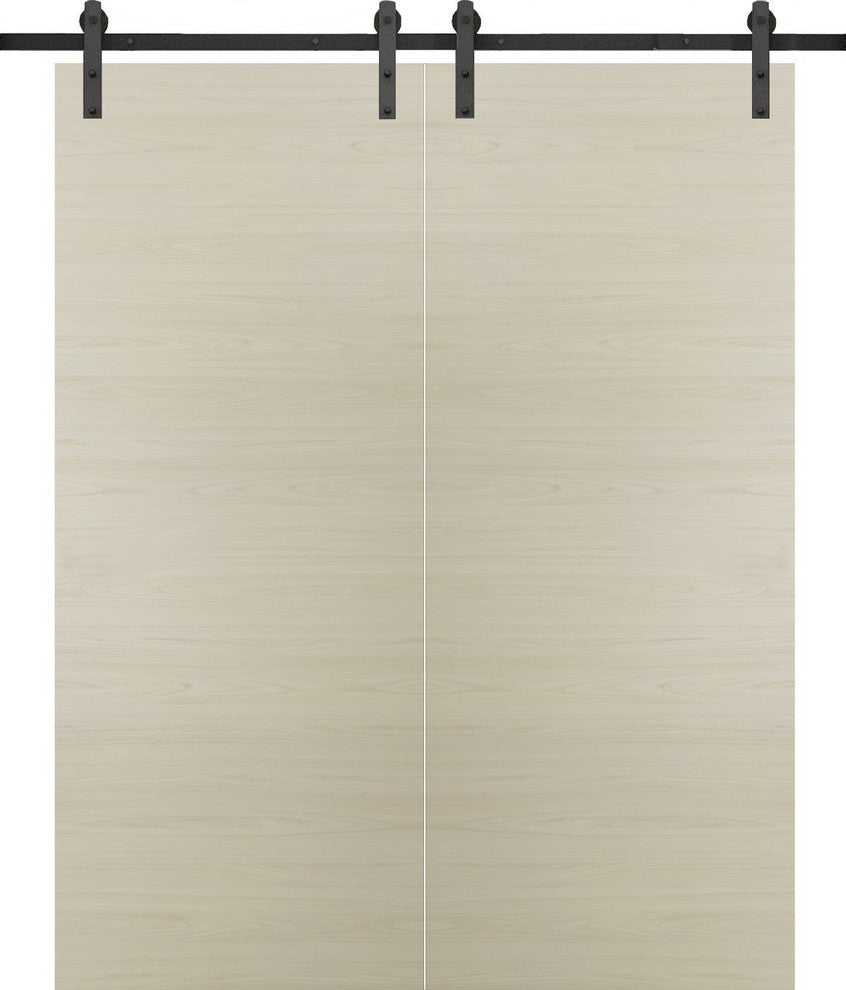 Sliding Double Barn Doors & 13FT Rail | Planum 0010 Milk Ash, 48"x80"