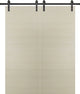 Sliding Double Barn Doors & 13FT Rail | Planum 0010 Milk Ash, 48"x80"