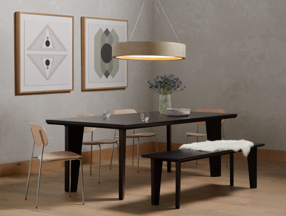 Baum Small Chandelier, Brushed Oak