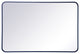 Elegant Decor MR802842BL Soft Corner Metal Rectangular Mirror, 28"x42", Blue