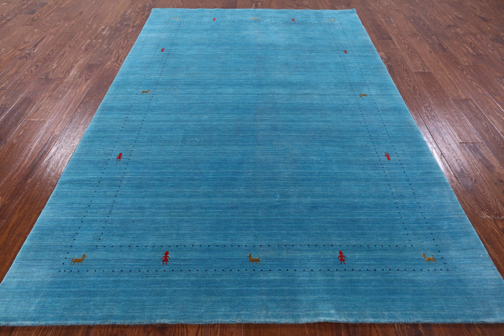 Persian Gabbeh Hand Knotted Rug 6' 0" X 9' 0" Q7027